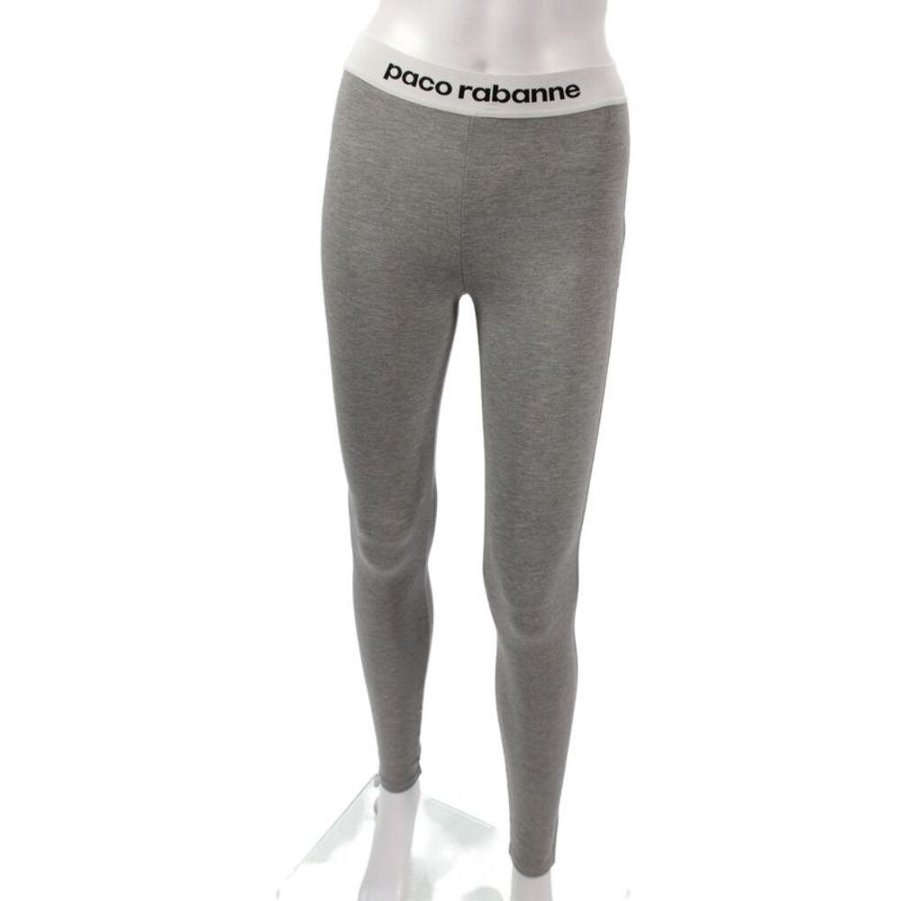 Paco Rabanne Women Gray Jeggings Designer Viscose Blend Size 34